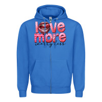 True Royal Love more worry less Zipper Hoodie - FaDigitalArtStudio