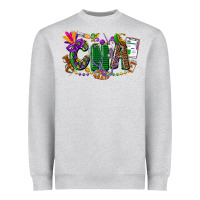 Heather Grey cna mardi gras Heavyweight Sweatshirt - CowGirlArtShop