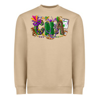 Mushroom cna mardi gras Heavyweight Sweatshirt - CowGirlArtShop