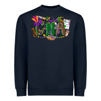 Navy cna mardi gras Heavyweight Sweatshirt - CowGirlArtShop