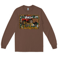Chestnut Merry Christmas Farm Tractor Long Sleeve Tee - RanaPortraitStore
