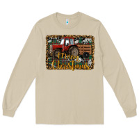 Mushroom Merry Christmas Farm Tractor Long Sleeve Tee - RanaPortraitStore