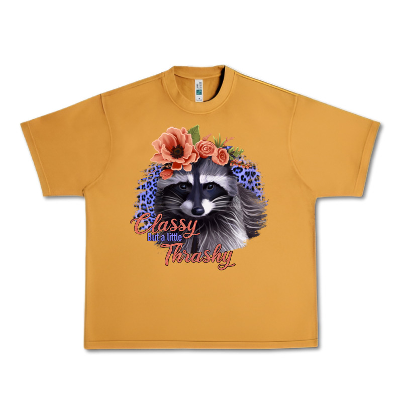 Classy But A Little Thrashy Raccoon With Flowers Urban Heavy Tee by Bettercallsaul | Teevron