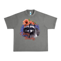 Tornado Classy But a Little Thrashy Raccoon with Flowers Urban Heavy Tee - Bettercallsaul