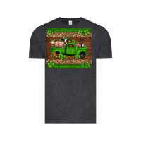 Vintage Black st Patricks farm animals truck Vintage Tee - Jasminsmagicworld