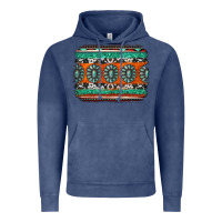 Vintage Denim turquoise western background Vintage Hoodie - Jasminsmagicworld