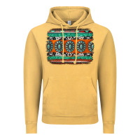 Vintage Mustard turquoise western background Vintage Hoodie - Jasminsmagicworld