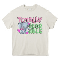 Cream totally adorable Heavy Core Tee - MaliasSmallBusiness