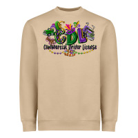 Mushroom cdl mardi gras Heavyweight Sweatshirt - CowGirlArtShop