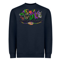 Navy cdl mardi gras Heavyweight Sweatshirt - CowGirlArtShop