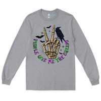 Heather Grey People Give Me The Creeps Long Sleeve Tee - texasbilliewilder