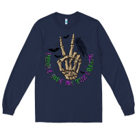 Navy People Give Me The Creeps Long Sleeve Tee - texasbilliewilder