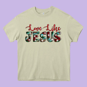 Love Like Jesus Heavy Core Tee Designed By Adodesignshop