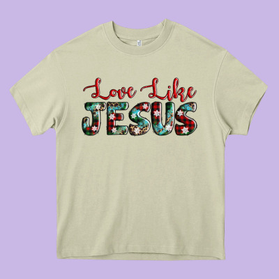Love Like Jesus Heavy Core Tee Designed By Adodesignshop