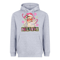 Pink Believe Santa Christmas Heavyweight Hoodie | Teevron