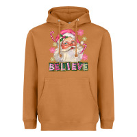 Meerkat Pink Believe Santa Christmas Heavyweight Hoodie - FaDigitalArtStudio