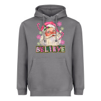 Storm Pink Believe Santa Christmas Heavyweight Hoodie - FaDigitalArtStudio