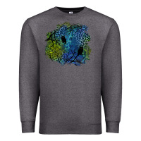 Charcoal Heather halloween patch  3 Premium Sweatshirt - BundleAndBundleShop