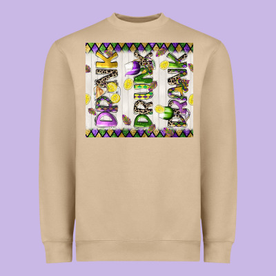 Drink Drunk Drank Tumbler 3 Heavyweight Sweatshirt Designed By Cowgirlartshop