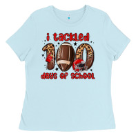 I Tackled 100 Days Of School Ladies Tee | Teevron