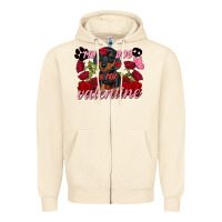 Sandshell My dog is my Valentine's Day Zipper Hoodie - FaDigitalArtStudio
