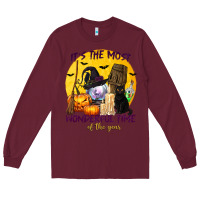 Burgundy It's The Most Wonderful Time of The Year Long Sleeve Tee - texasbilliewilder