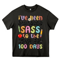 Asphalt i ve been bringing sass to the class for 100 days Heavy Core Tee - MaliasSmallBusiness