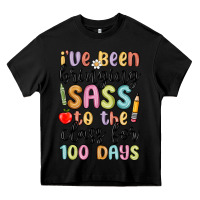 Black i ve been bringing sass to the class for 100 days Heavy Core Tee - MaliasSmallBusiness