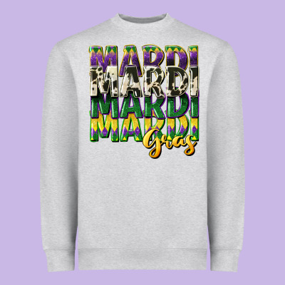 Cowhide Mardi Gras Heavyweight Sweatshirt Designed By Cowgirlartshop