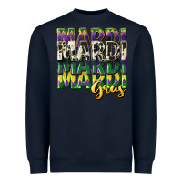 Navy cowhide mardi gras Heavyweight Sweatshirt - CowGirlArtShop