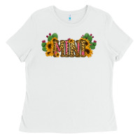 White Cactus Leopard Sunflower Mama and Mini Set Ladies Tee - Jasminsmagicworld