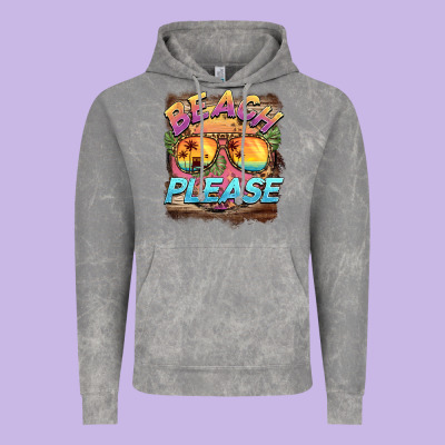 Becach Please Vintage Hoodie Designed By Barkaloodesign