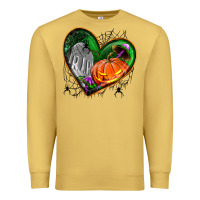 Halloween Heart With Pumpkin Premium Sweatshirt | Teevron