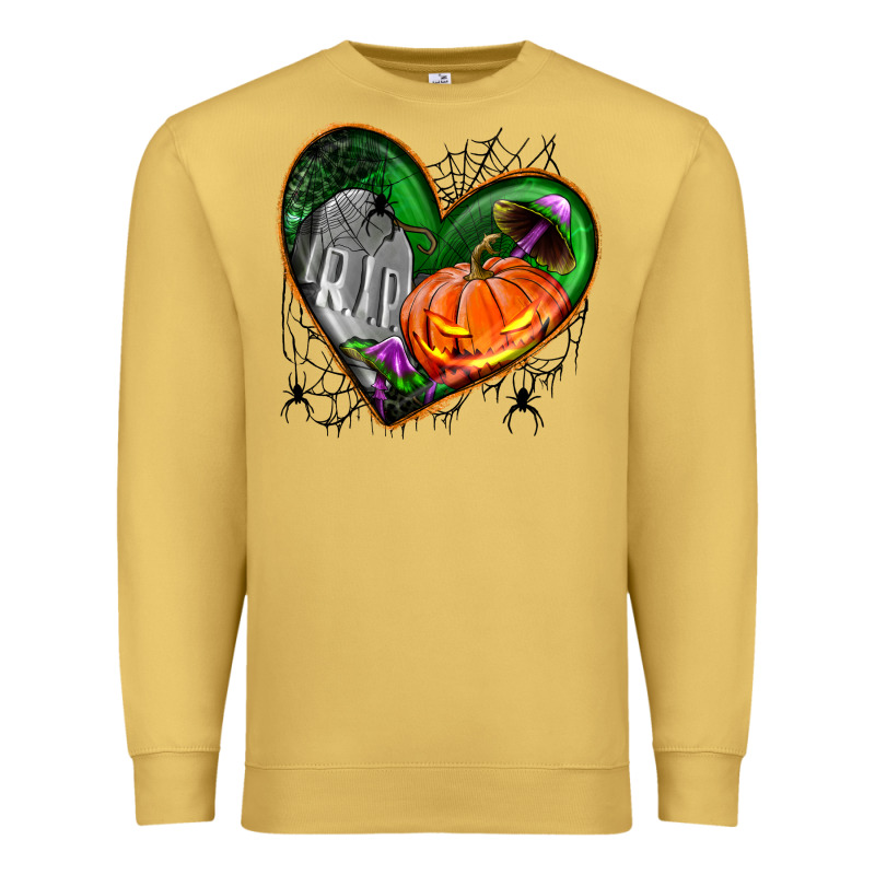 Halloween Heart With Pumpkin Premium Sweatshirt by BundleAndBundleShop | Teevron