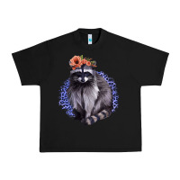 Black Raccoon with Flowers Urban Heavy Tee - Bettercallsaul
