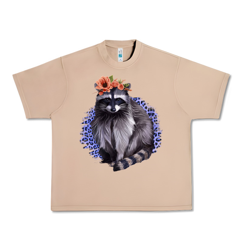 Raccoon With Flowers Urban Heavy Tee by Bettercallsaul | Teevron