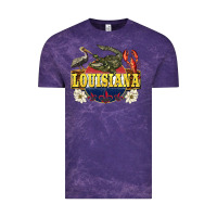 Cloud Purple louisiana state Vintage Tee - BarkalooDesign