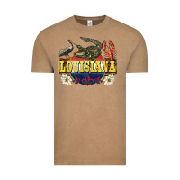 Vintage Coffee louisiana state Vintage Tee - BarkalooDesign
