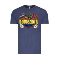 Vintage Denim louisiana state Vintage Tee - BarkalooDesign