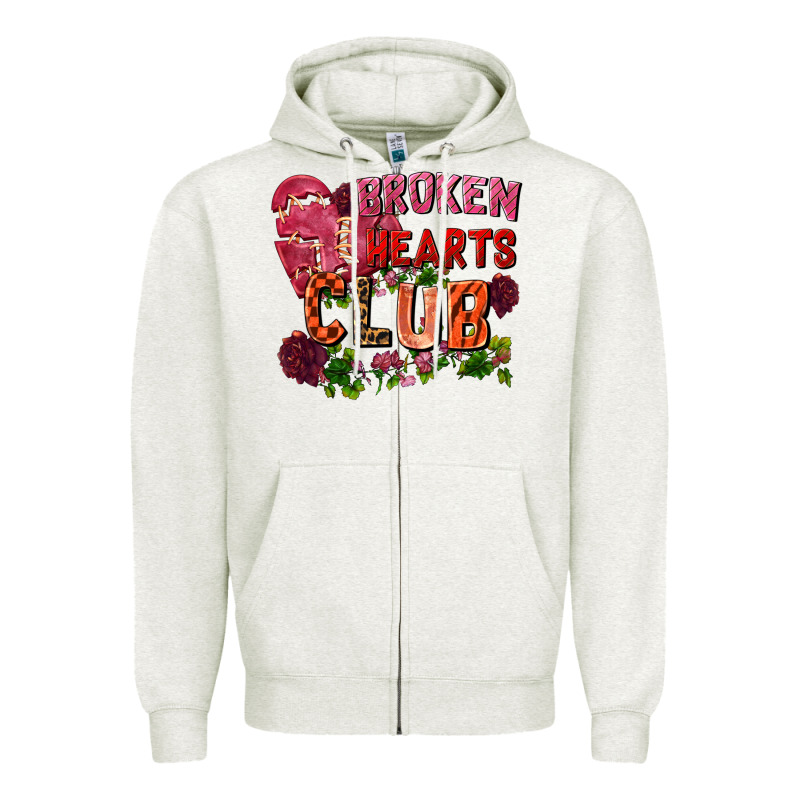 Broken Heart Club Zipper Hoodie by FaDigitalArtStudio | Teevron