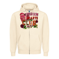 Sandshell Broken heart club Zipper Hoodie - FaDigitalArtStudio