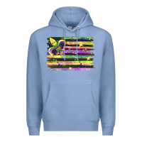 Colony Blue mardi gras flag Premium Hoodie - FaDigitalArtStudio