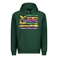 Sports Green mardi gras flag Premium Hoodie - FaDigitalArtStudio