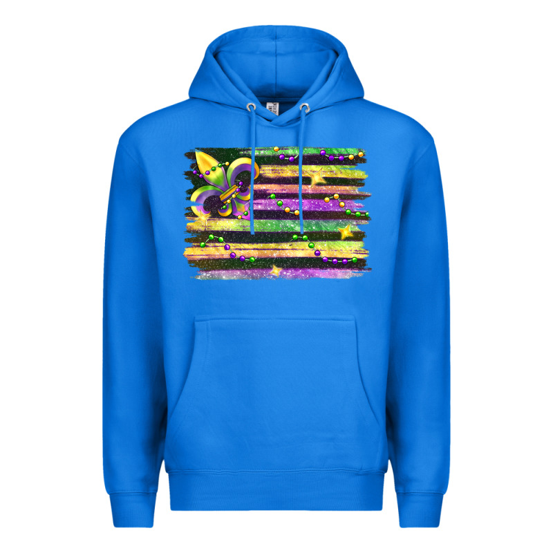 Mardi Gras Flag Premium Hoodie by FaDigitalArtStudio | Teevron