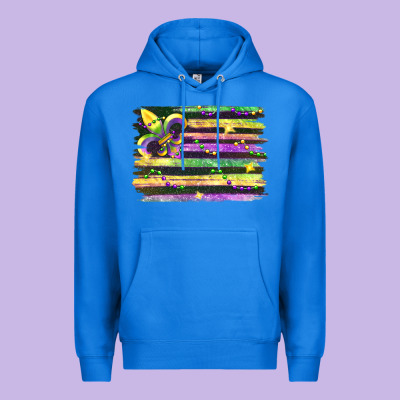 Mardi Gras Flag Premium Hoodie Designed By Fadigitalartstudio