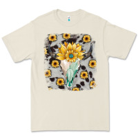 Bone cowhide sunflower gemstone bull skull Premium Tee - JahusDesignShop
