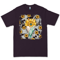 Plum cowhide sunflower gemstone bull skull Premium Tee - JahusDesignShop