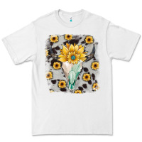 White cowhide sunflower gemstone bull skull Premium Tee - JahusDesignShop