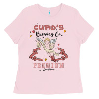 Bubblegum Pink cupids brewing company Ladies Tee - MaliasSmallBusiness