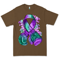 Cacao purple and green anal cancer with boxing gloves na Premium Tee - NancyCooperArtShop